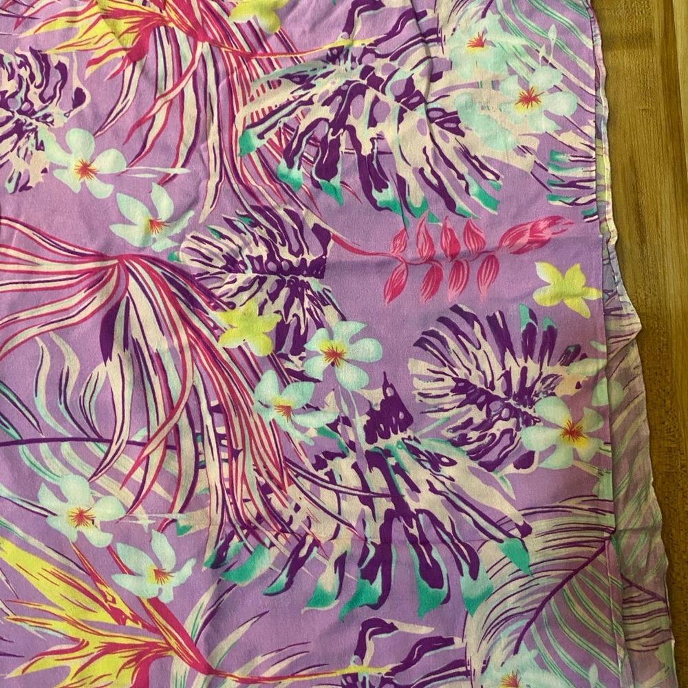 NWOT Lot of 2 Full Length Tropical Hawaiian Floral Sarongs 62β x 46β - Picture 12 of 12